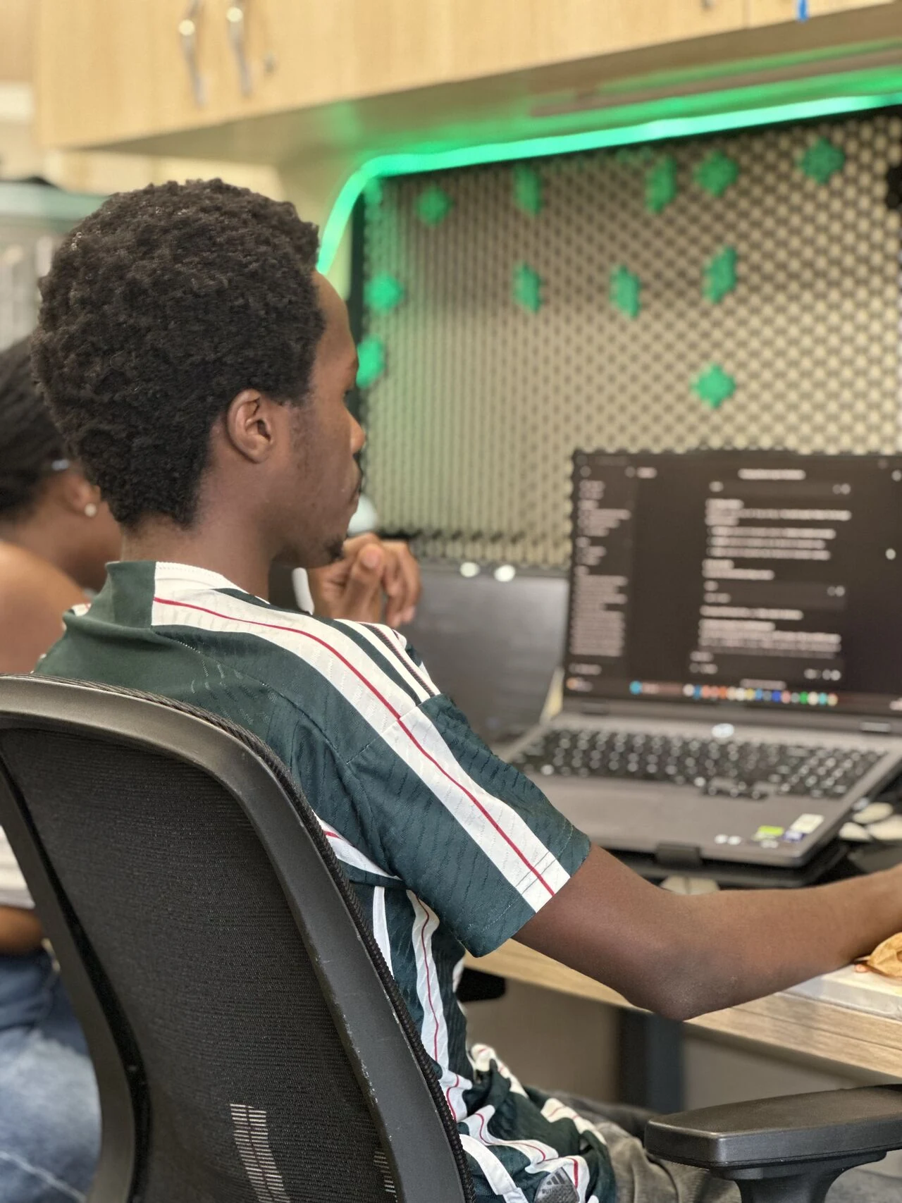 Student coding during the cohort